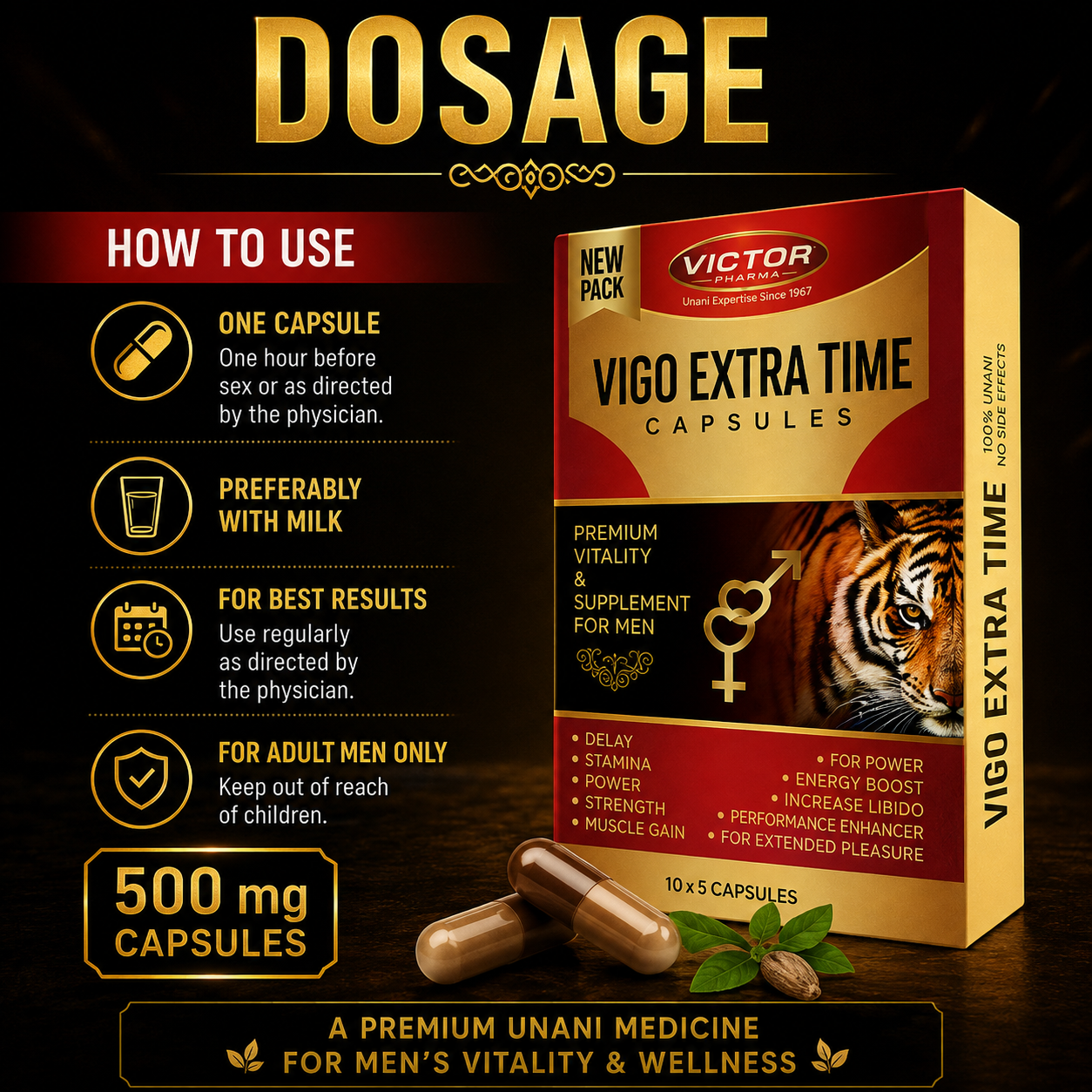 Vigo Extra Time Capsule | Male Sexual Wellness & Stamina Support Capsule