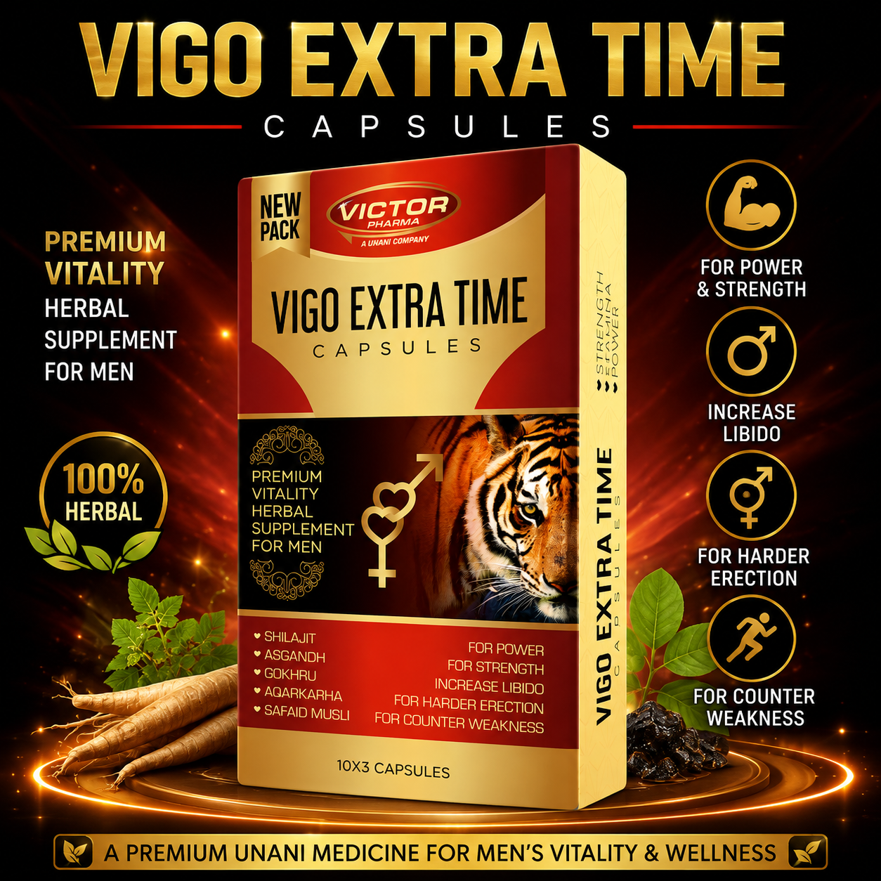 Vigo Extra Time Capsule | Male Sexual Wellness & Stamina Support Capsule